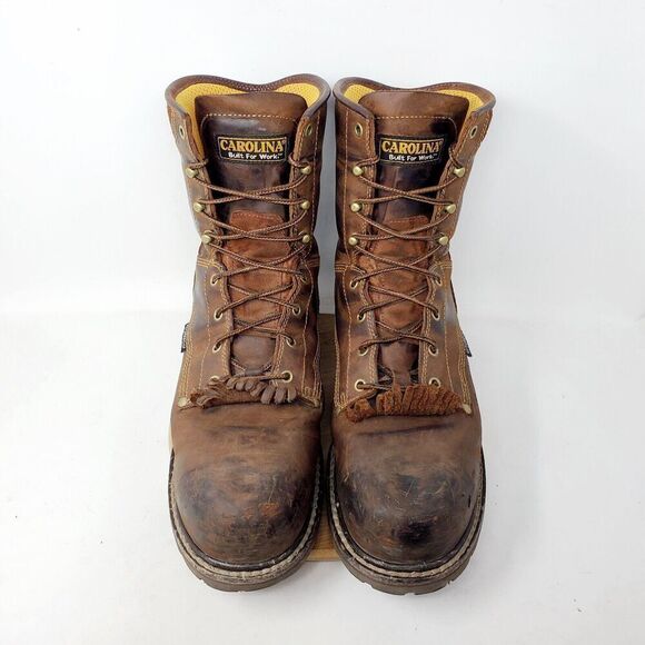 Carolina Boots Mens 11.5 D Comp Toe EH Brown Leather Work 28 Series Shoe CA8528 - Picture 5 of 16